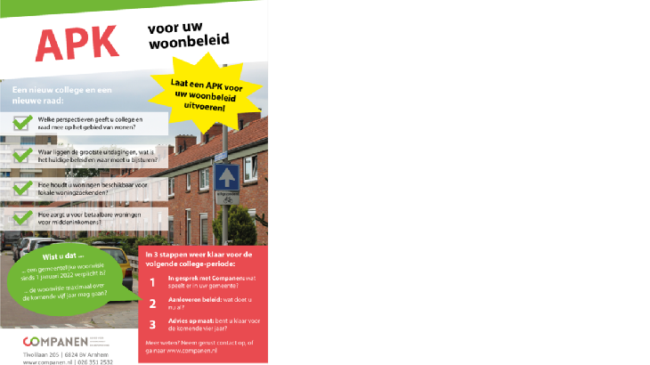 APK voor uw woonbeleid