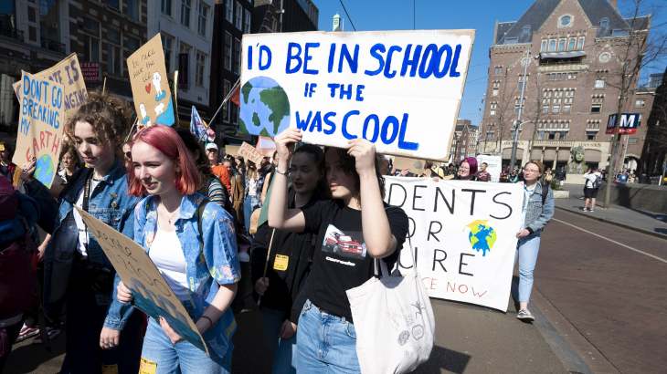 Klimaatdemonstratie in Amsterdam, maart 2022