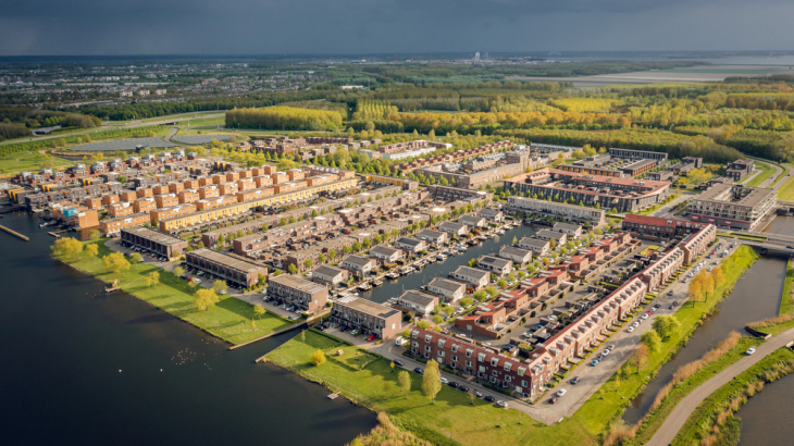 Nieuwbouw in polder