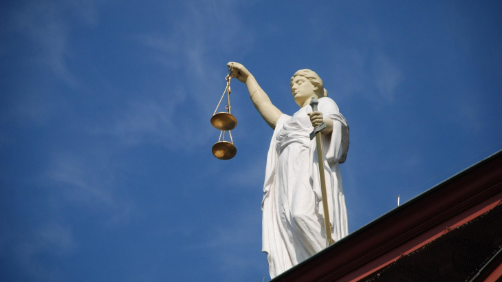 Afbeelding van beeld van vrouwe justitia