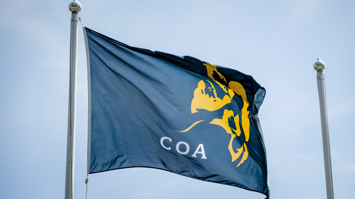 Een vlag van het COA