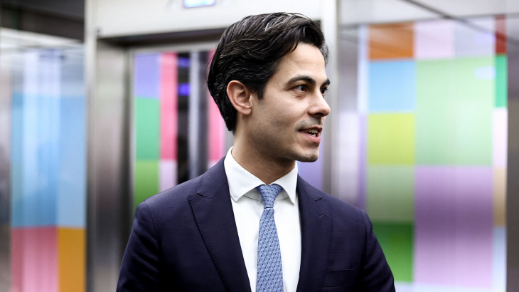 Minister Rob Jetten donderdag bij de Energieraad in Brussel.