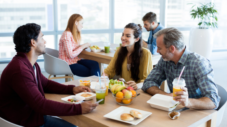 Gesprek in de kantine