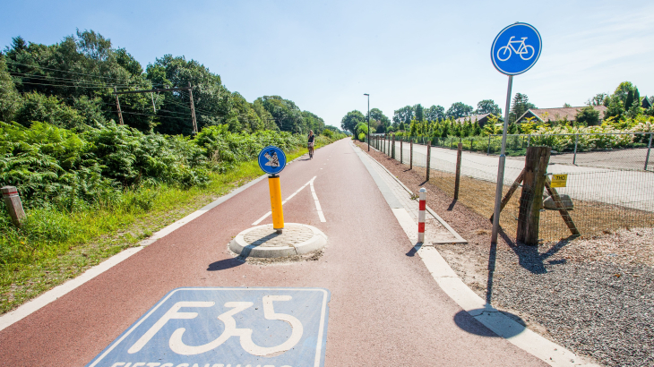 Een deel van de fietssnelweg tussen Enschede en Hengelo.