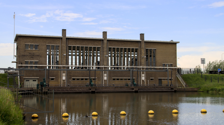 Gemaal Pijnacker Hordijk als boezemgemaal van hoogheemraadschap Rijnland in Gouda.