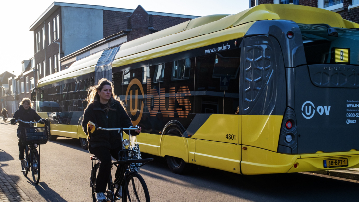 Elektrische stadsbus in Utrecht