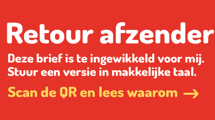 Deel van de retoursticker