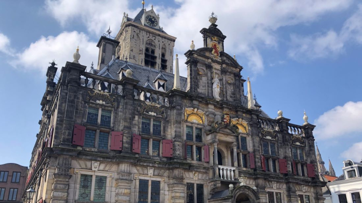 Gedeelte van het oude stadhuis van Delft