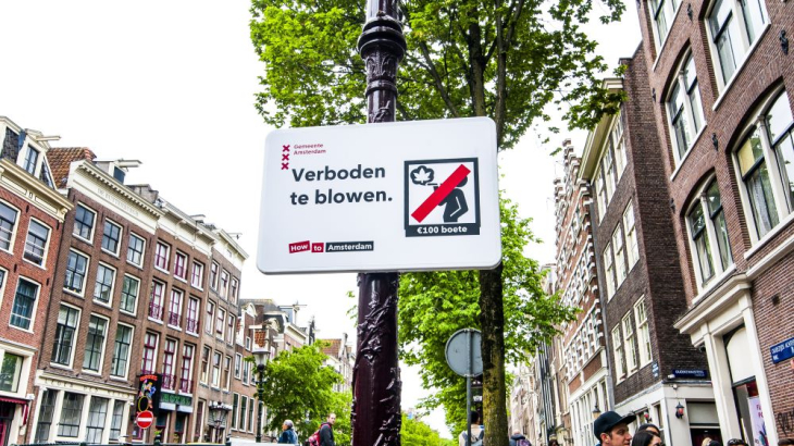 Blowverbod in oude centrum van Amsterdam