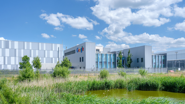 Het Google Datacentrum in de Eemshaven in Groningen.