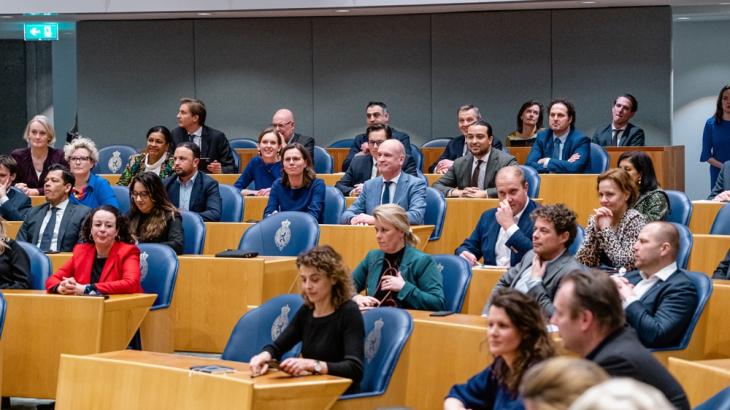 Leden van de Tweede Kamer in de plenaire zaal (januari 2023). Bron: Shutterstock