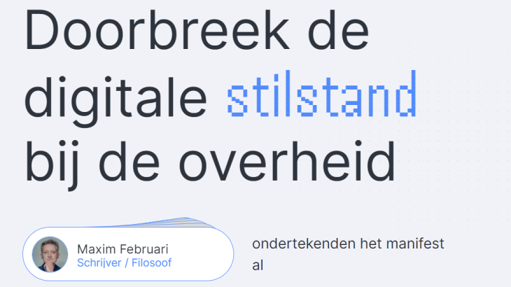 Screenshot van het manifest