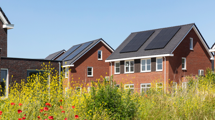 Huis met zonnepanelen