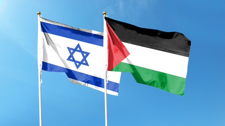 vlaggen Palestina en Israel