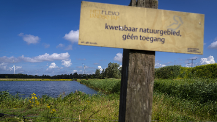 Natuurgebied Kamperhoek, dat wordt beheerd door het Flevo-landschap.