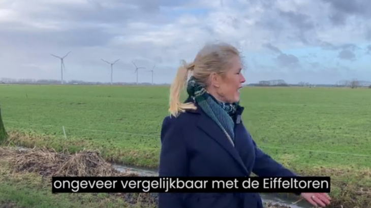 Wethouder Martine de Bas van de gemeente Buren plaatste dinsdag een video waarin ze haar frustratie uitte over de turbines die de provincie Gelderland wil plaatsen. 