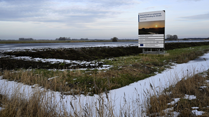 In het Nationaal park Weerribben-Wieden in Overijssel wordt aan natuurherstel gedaan.