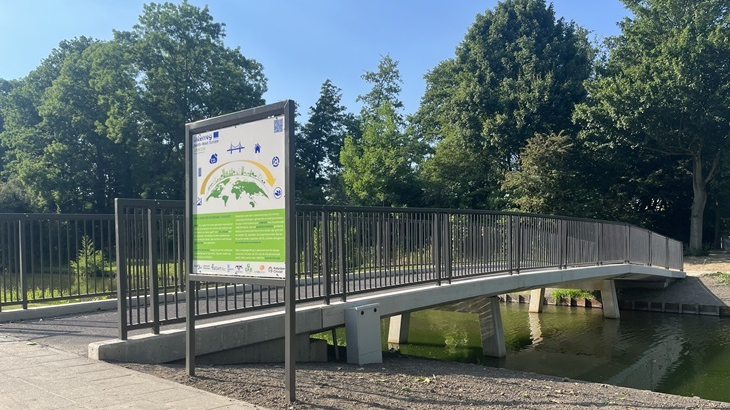 Circulaire brug met geopolymeerbeton aan de Slaghaam te Rotterdam.