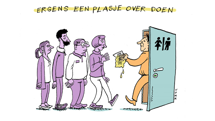 Jeukwoord - ergens een plasje over doen