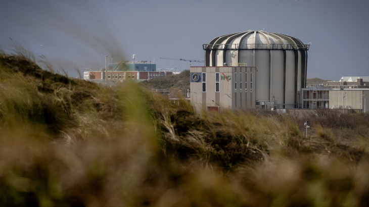 De huidige onderzoeksreactor in Petten, in Noord-Holland.