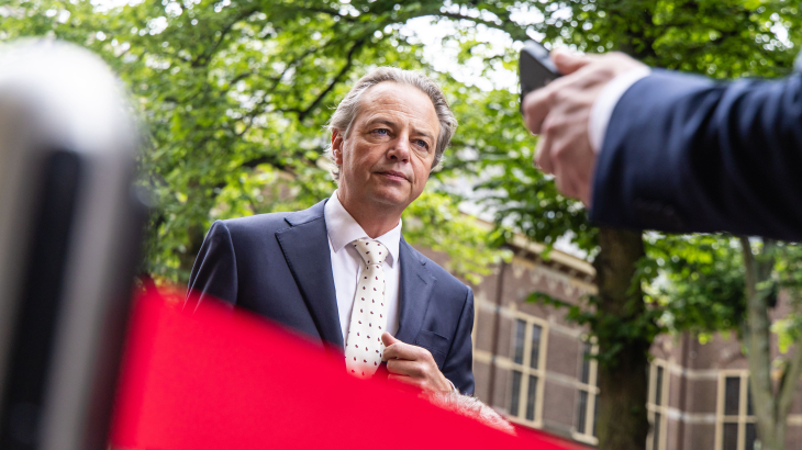 Barry Madlener, minister van Infrastructuur en Waterstaat, voorafgaand aan een ministerraad.