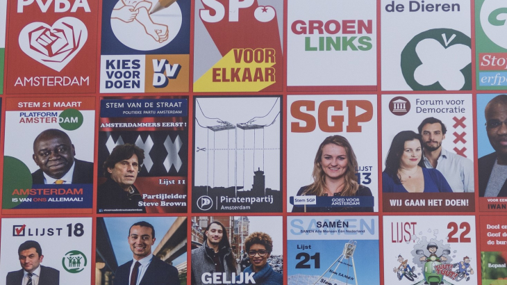 Paula Schot op een verkiezingsposter van de SGP