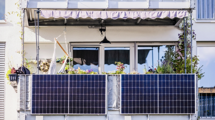 In Duitsland geplaatste balkonpanelen 