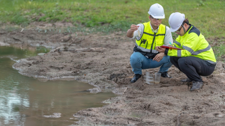 Controleurs testen waterkwaliteit