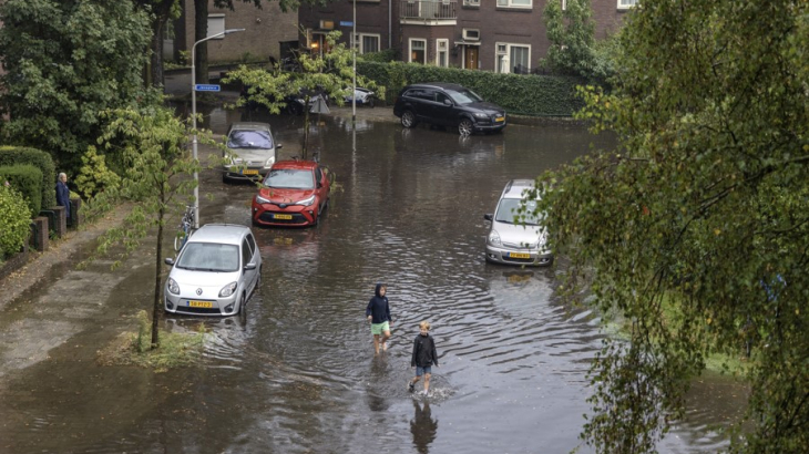 Ondergelopen wijk in Nijmegen