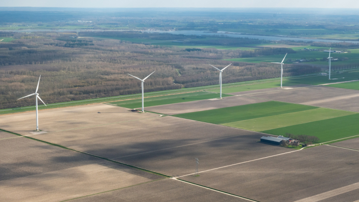 Windturbines bij Utrecht