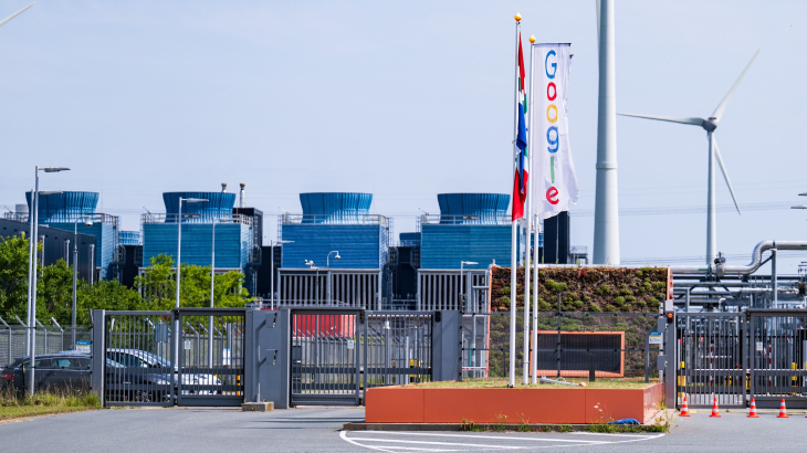 Het datacenter van Google in de Eemshaven in de provincie Groningen.