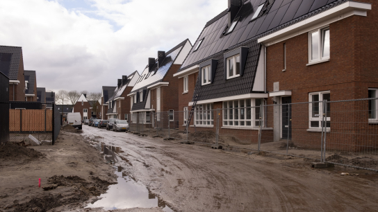 Het nieuwbouwproject Berckelbosch in Eindhoven, eind februari. 