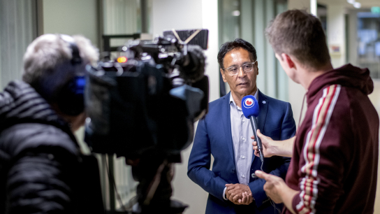 Tjeerd van der Zwan in 2021 tijdens een interview met Omrop Fryslan 