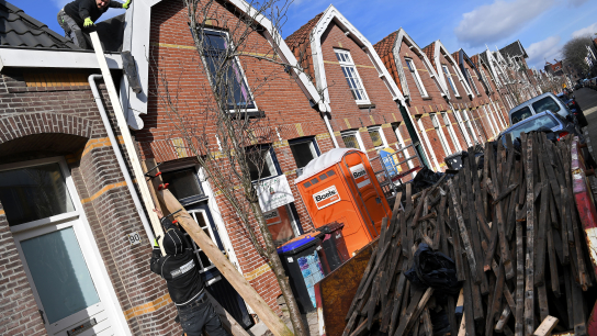 Woningen met verzakte funderingen in Zaandam werden begin dit jaar hersteld.