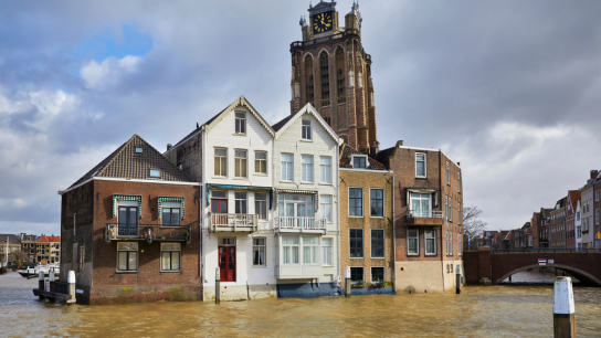 Hoog water in Dordrecht 