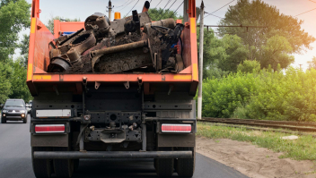 vrachtwagen met afval