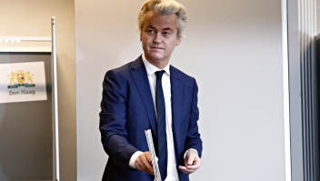 Geert Wilders brengt zijn stem uit in 2017