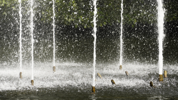 Een fontein in Park Sonsbeek in Arnhem.