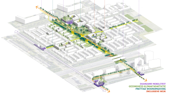 Ontwerp voor inbreiding in de Rotterdamse wijk Ommoord 