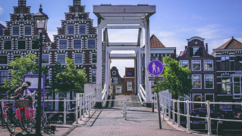 Brug over het Spaarne in Haarlem