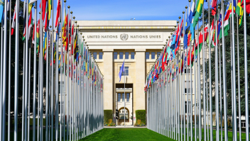 Palais des Nations, het kantoor van de Verenigde Naties in Genève (Shutterstock).
