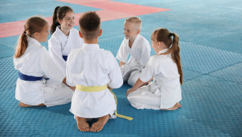 Kinderen op judo les