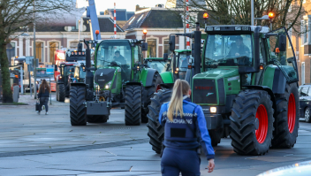 Protesterende boeren begin dit jaar in Leeuwarden