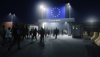 Vluchtelingen lopen over Europese Unie binnen