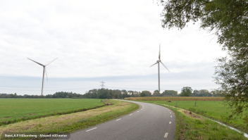 Op de locatie De Isselt bij Amersfoort staan twee turbines van 210 meter hoog gepland. Op website www.rom3d.nl/360/soesterwijkwiek/ is de impact in 3D te zien.