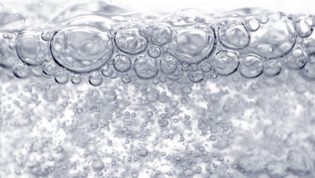 Close-up van water met bubbels