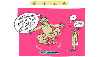 Jeukwoord Bila - cartoon van Berend Vonk