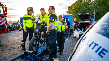 De Rotterdamse politie keurt, begin juni, op een rollerbank of een fatbike is opgevoerd.
