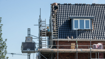 Nieuwbouw van woningen in het Noord-Brabantse Werkendam, afgelopen juni.