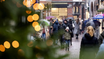 Kerstinkopen doen in het centrum van de stad Utrecht.